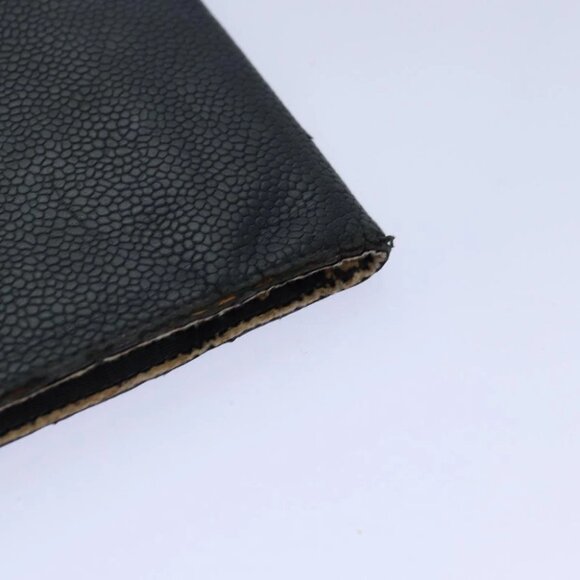 CHANEL COCO Mark Note Cover Calf Skin Black CC Auth bs16686 - Picture 15 of 16